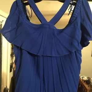 Ruffled off the shoulder shirt
